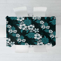 Hawaiian Hibiscus Tribal Floral Teal Tablecloth Polynesian Tapa Pattern LT01 Teal - Polynesian Pride
