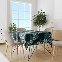 Hawaiian Hibiscus Tribal Floral Teal Tablecloth Polynesian Tapa Pattern LT01 - Polynesian Pride