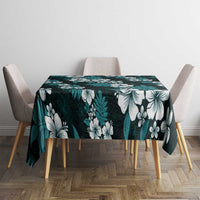 Hawaiian Hibiscus Tribal Floral Teal Tablecloth Polynesian Tapa Pattern LT01 - Polynesian Pride