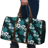 Hawaiian Hibiscus Tribal Floral Teal Travel Bag Polynesian Tapa Pattern LT01 - Polynesian Pride