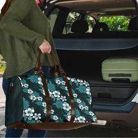 Hawaiian Hibiscus Tribal Floral Teal Travel Bag Polynesian Tapa Pattern LT01 - Polynesian Pride