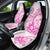 Personalised New Zealand Pink Fern Breast Cancer Car Seat Cover Polynesian Pattern