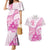 Personalised New Zealand Pink Fern Breast Cancer Couples Matching Mermaid Dress and Hawaiian Shirt Polynesian Pattern