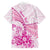 Personalised New Zealand Pink Fern Breast Cancer Family Matching Puletasi and Hawaiian Shirt Polynesian Pattern