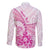 Personalised New Zealand Pink Fern Breast Cancer Family Matching Puletasi and Hawaiian Shirt Polynesian Pattern