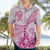 Personalised New Zealand Pink Fern Breast Cancer Hawaiian Shirt Polynesian Pattern