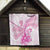 Personalised New Zealand Pink Fern Breast Cancer Quilt Polynesian Pattern