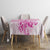 Personalised New Zealand Pink Fern Breast Cancer Tablecloth Polynesian Pattern