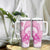 Personalised New Zealand Pink Fern Breast Cancer Tumbler With Handle Polynesian Pattern