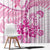 Personalised New Zealand Pink Fern Breast Cancer Window Curtain Polynesian Pattern