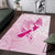 Personalised Aotearoa Breast Cancer Area Rug New Zealand Maori Pattern