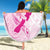 Personalised Aotearoa Breast Cancer Beach Blanket New Zealand Maori Pattern