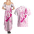 Personalised Aotearoa Breast Cancer Couples Matching Summer Maxi Dress and Hawaiian Shirt New Zealand Maori Pattern