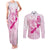 Personalised Aotearoa Breast Cancer Couples Matching Tank Maxi Dress and Long Sleeve Button Shirt New Zealand Maori Pattern