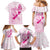 Personalised Aotearoa Breast Cancer Family Matching Mermaid Dress and Hawaiian Shirt New Zealand Maori Pattern