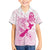 Personalised Aotearoa Breast Cancer Family Matching Off Shoulder Short Dress and Hawaiian Shirt New Zealand Maori Pattern