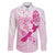 Personalised Aotearoa Breast Cancer Family Matching Puletasi and Hawaiian Shirt New Zealand Maori Pattern