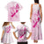 Personalised Aotearoa Breast Cancer Family Matching Tank Maxi Dress and Hawaiian Shirt New Zealand Maori Pattern