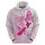 Personalised Aotearoa Breast Cancer Hoodie New Zealand Maori Pattern