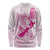 Personalised Aotearoa Breast Cancer Long Sleeve Shirt New Zealand Maori Pattern