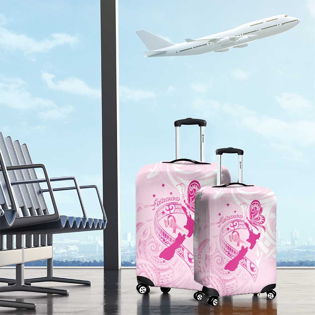 Personalised Aotearoa Breast Cancer Luggage Cover New Zealand Maori Pattern LT01 - Polynesian Pride