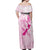 Personalised Aotearoa Breast Cancer Off Shoulder Maxi Dress New Zealand Maori Pattern