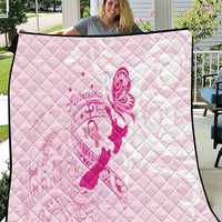 Personalised Aotearoa Breast Cancer Quilt New Zealand Maori Pattern LT01 Pink - Polynesian Pride