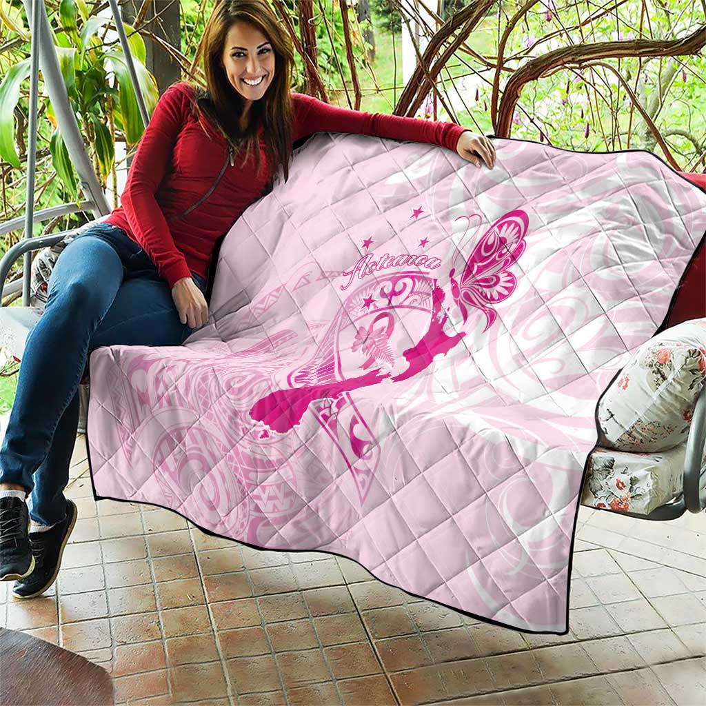 Personalised Aotearoa Breast Cancer Quilt New Zealand Maori Pattern LT01 - Polynesian Pride