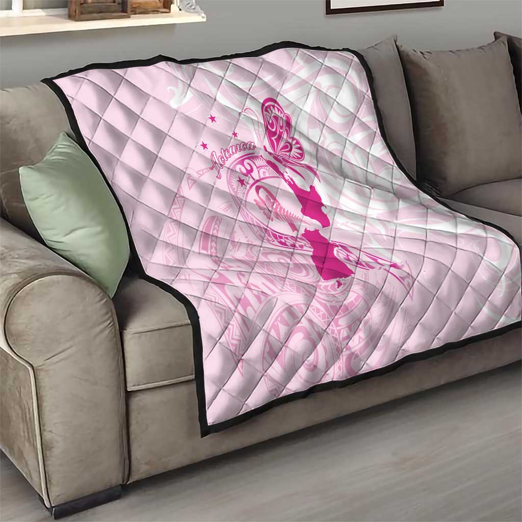 Personalised Aotearoa Breast Cancer Quilt New Zealand Maori Pattern LT01 - Polynesian Pride