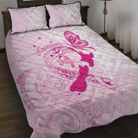 Personalised Aotearoa Breast Cancer Quilt Bed Set New Zealand Maori Pattern LT01 Pink - Polynesian Pride