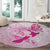 Personalised Aotearoa Breast Cancer Round Carpet New Zealand Maori Pattern