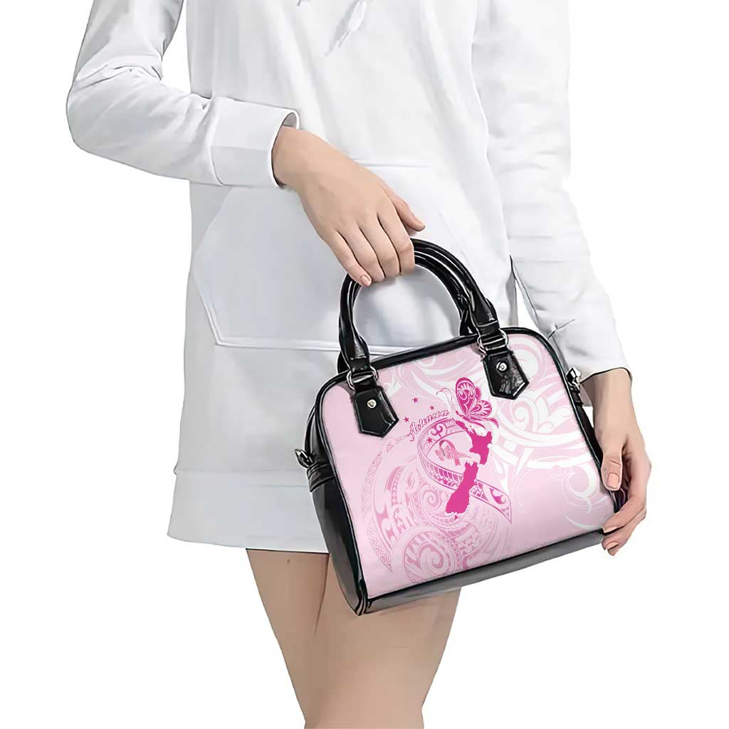 Personalised Aotearoa Breast Cancer Shoulder Handbag New Zealand Maori Pattern LT01 - Polynesian Pride