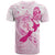 Personalised Aotearoa Breast Cancer T Shirt New Zealand Maori Pattern