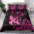 Hawaii Breast Cancer Bedding Set Girl Floral Kakau Pattern