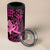 Hawaii Breast Cancer 4 in 1 Can Cooler Tumbler Girl Floral Kakau Pattern