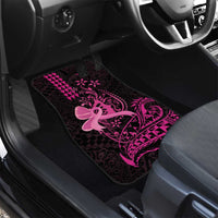 Hawaii Breast Cancer Car Mats Girl Floral Kakau Pattern LT01 - Polynesian Pride