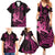 Hawaii Breast Cancer Family Matching Summer Maxi Dress and Hawaiian Shirt Girl Floral Kakau Pattern