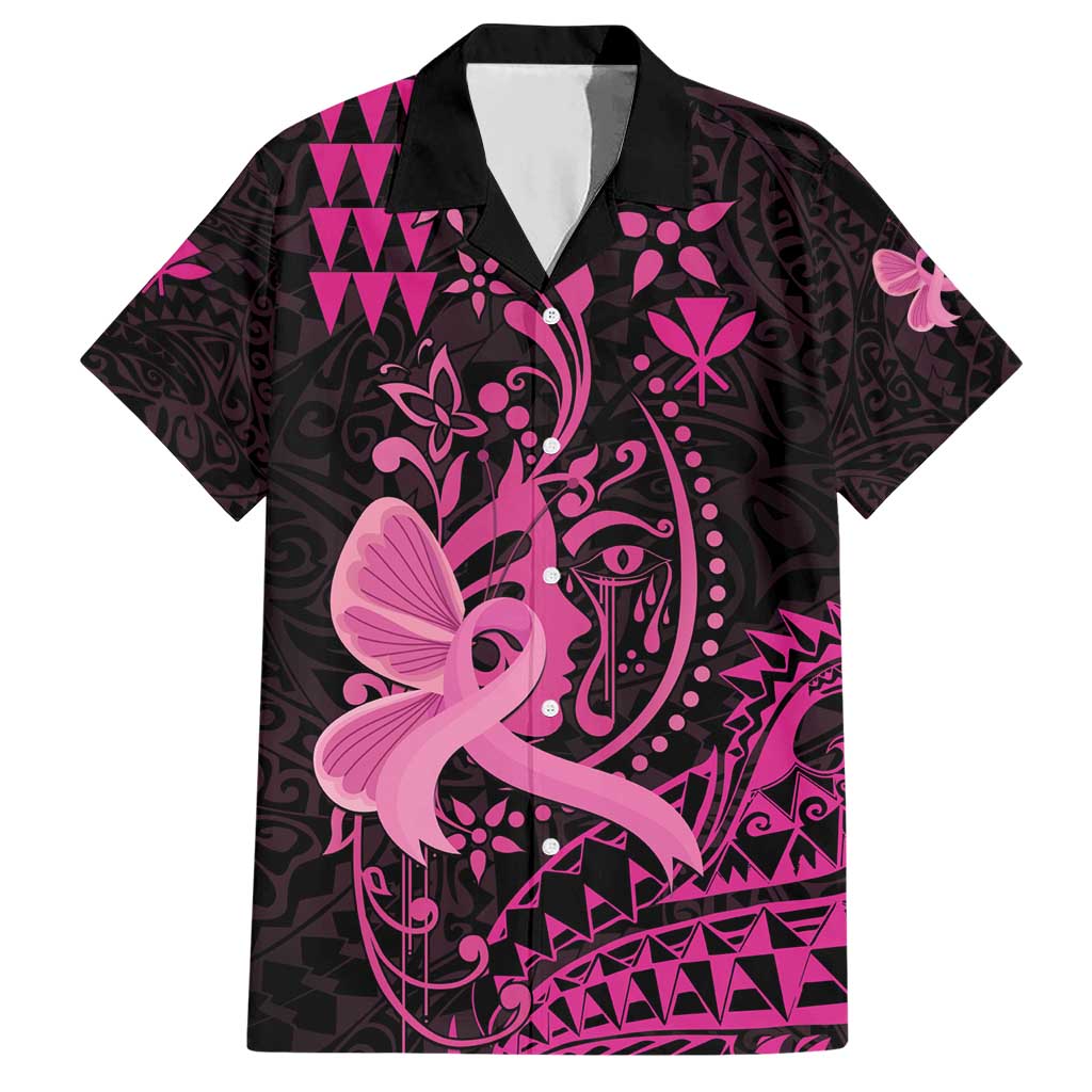 Hawaii Breast Cancer Hawaiian Shirt Girl Floral Kakau Pattern LT01 Pink - Polynesian Pride