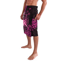 Hawaii Breast Cancer Lavalava Girl Floral Kakau Pattern LT01 - Polynesian Pride