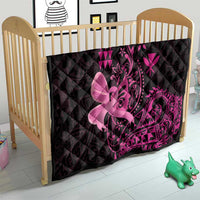 Hawaii Breast Cancer Quilt Girl Floral Kakau Pattern LT01 - Polynesian Pride