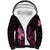 Hawaii Breast Cancer Sherpa Hoodie Girl Floral Kakau Pattern