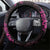 Hawaii Breast Cancer Steering Wheel Cover Girl Floral Kakau Pattern