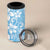 Fiji Tapa Pattern 4 in 1 Can Cooler Tumbler Plumeria Floral