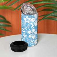Fiji Tapa Pattern 4 in 1 Can Cooler Tumbler Plumeria Floral LT01 - Polynesian Pride