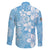 Fiji Tapa Pattern Family Matching Long Sleeve Bodycon Dress and Hawaiian Shirt Plumeria Floral