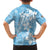 Fiji Tapa Pattern Family Matching Off The Shoulder Long Sleeve Dress and Hawaiian Shirt Plumeria Floral