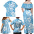 Fiji Tapa Pattern Family Matching Off Shoulder Maxi Dress and Hawaiian Shirt Plumeria Floral