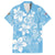 Fiji Tapa Pattern Family Matching Off Shoulder Short Dress and Hawaiian Shirt Plumeria Floral