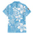 Fiji Tapa Pattern Family Matching Short Sleeve Bodycon Dress and Hawaiian Shirt Plumeria Floral