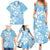 Fiji Tapa Pattern Family Matching Summer Maxi Dress and Hawaiian Shirt Plumeria Floral